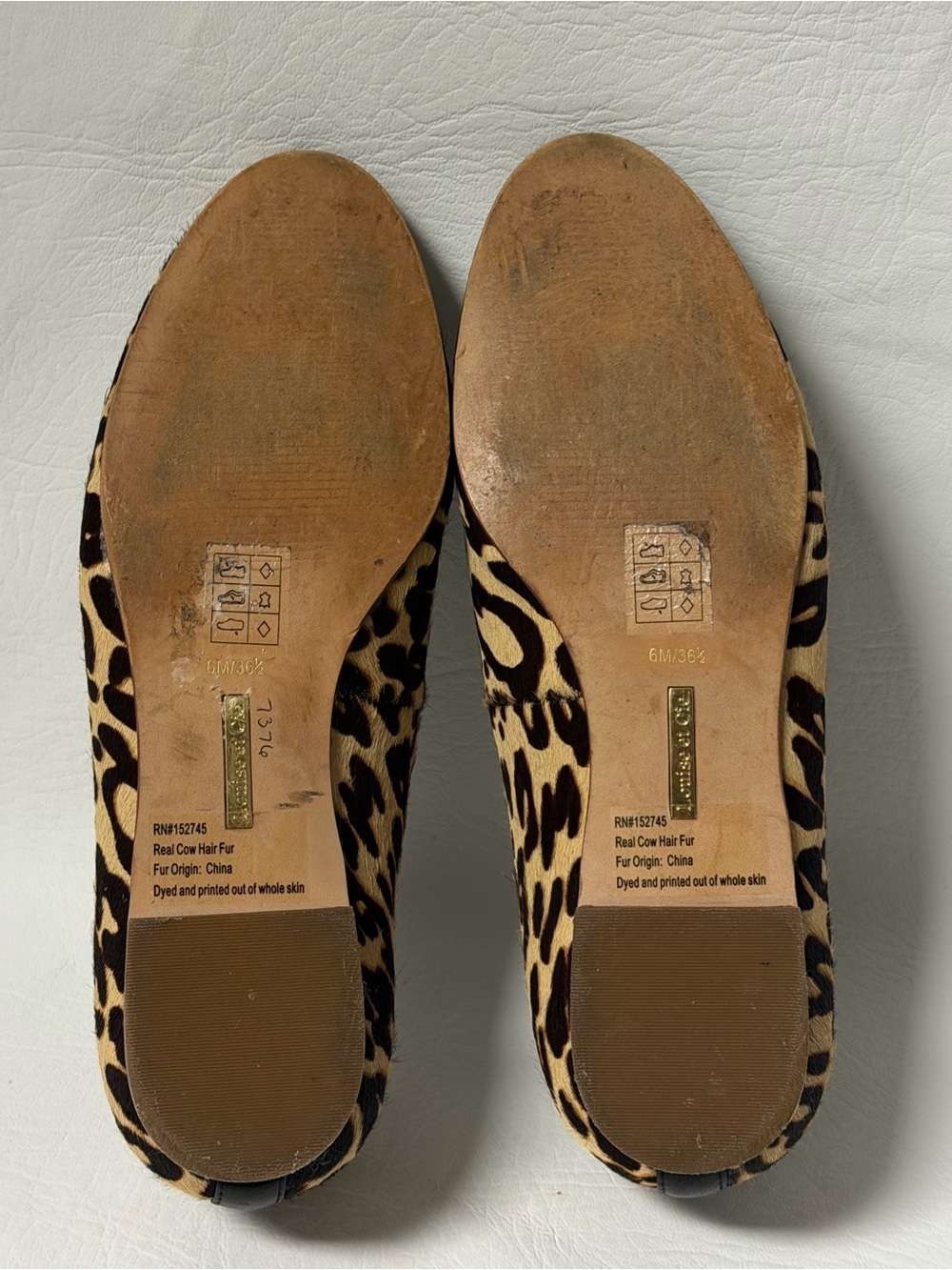 Louise Et Cie Womens Lo-Anniston Animal Real Cow Fur + Leather Slip On Sz 6M - Picture 5 of 7